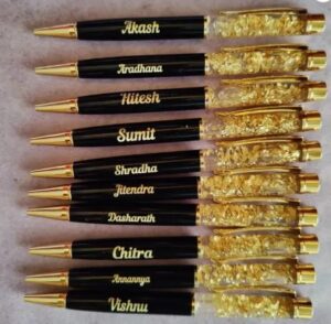 customized pen golden flake