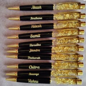 customized pen golden flake